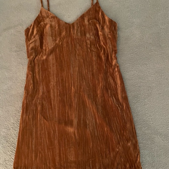 Elodie Dresses & Skirts - Cafe color velvet mini dress